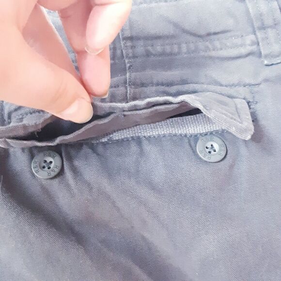 R&R Gray Cotton Canvas Cargo Shorts - Picture 5 of 12